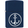 Zippo 29692 — матовая синяя зажигалка с якорем